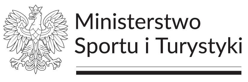 czarno-białe logo Ministerstwa Sportu i Turystyki