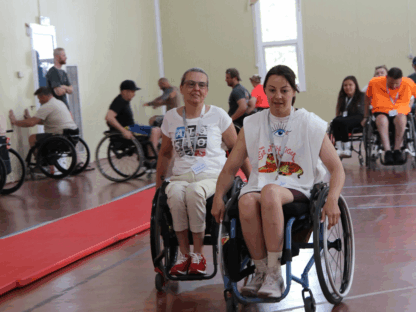 Ostatni, wspólny trening. Cały obóz wziął udział w 15 minutowym treningu kondycyjnym.