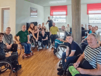 Uczestnicy i kadra obozu Aktywnej Rehabilitacji w Kleszczowie, 8-16.09.2025 r.