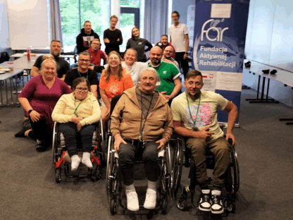 Uczestnicy i kadra obozu Aktywnej Rehabilitacji w Wałczu, 21.09-2.10.2025 r.