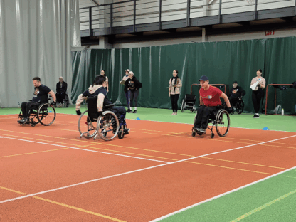 Uczestnicy obozu Aktywnej Rehabilitacjji w trakcie testów sprawnościowych, Estonia Haapsalu 27-30.09.2025