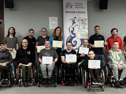 Kadra i uczestnicy Obozu Aktywnej Rehabilitacji, Zgierz 13-17.01.2026 r.