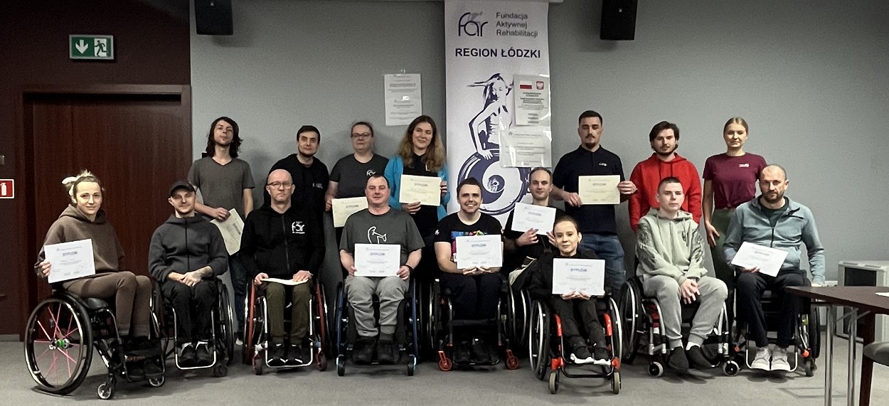 Kadra i uczestnicy Obozu Aktywnej Rehabilitacji, Zgierz 13-17.01.2026 r.