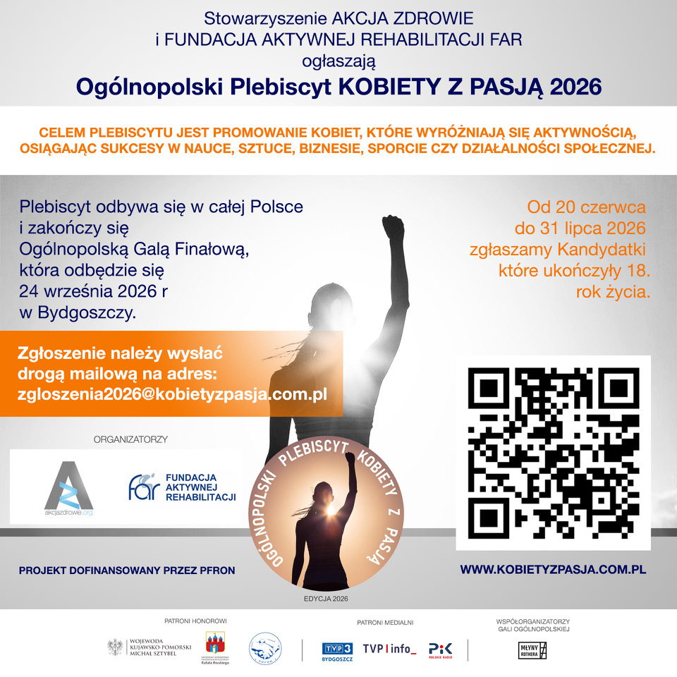 Plakat-Ogólnopolski plebiscyt  Kobiety z pasję, edycja 2026
